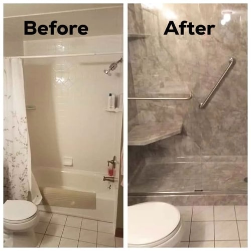 Before and After Bathroom Remodeling