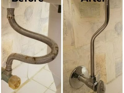 Before and After Plumbing Pipe Replacement